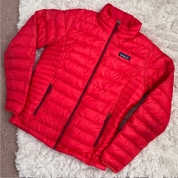 Patagonia Jackets & Blazers - Patagonia Catalan Coral Red Down Sweater Puffer Jacket Size S Womens